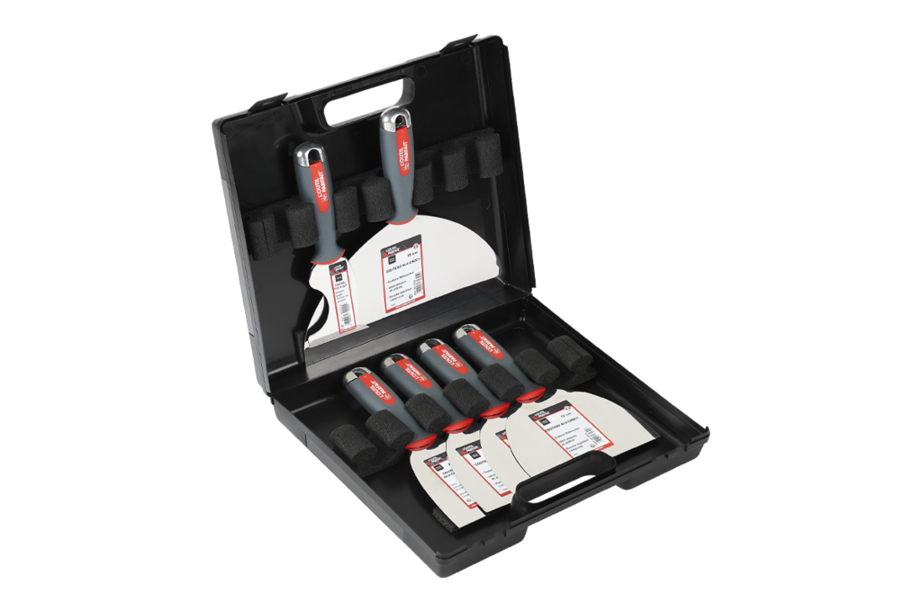 801170 - KOFFER MET 6 STUKADOORSMESSEN ALU-CHOC®